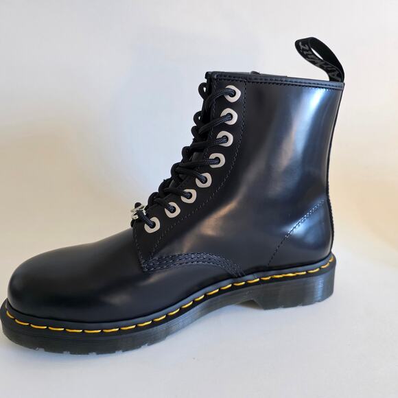 Dr. Martens 1460 Zip Black Leather Combat Boots –Women 10/ Men 9 main image 9